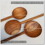 Jepara teakwood WOODEN SPATULA ROUND SHAPE sodet sutil centong kayu jati 28x8cm